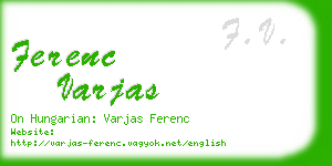 ferenc varjas business card